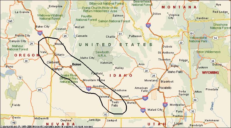 Idaho Distribution Map