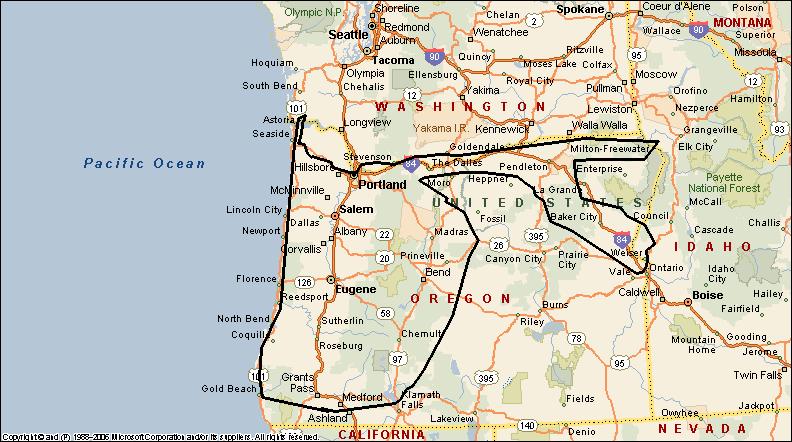 Oregon Distribution Map
